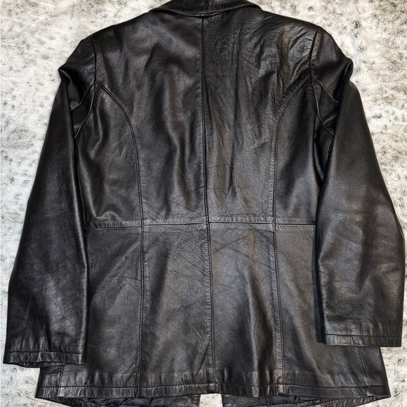 VERA PELLE Black Leather Jacket For Women  Made in Italy - Picture 2 of 7